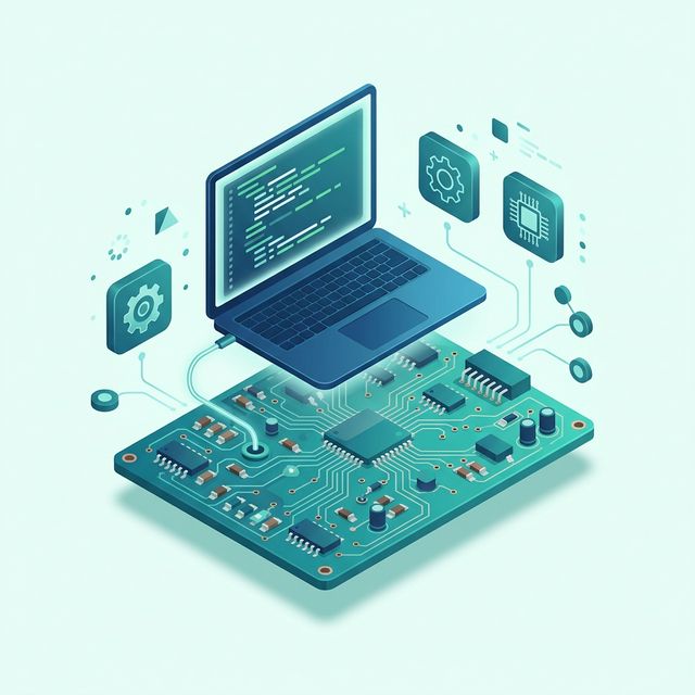 Ilustración de ingeniería de hardware y software